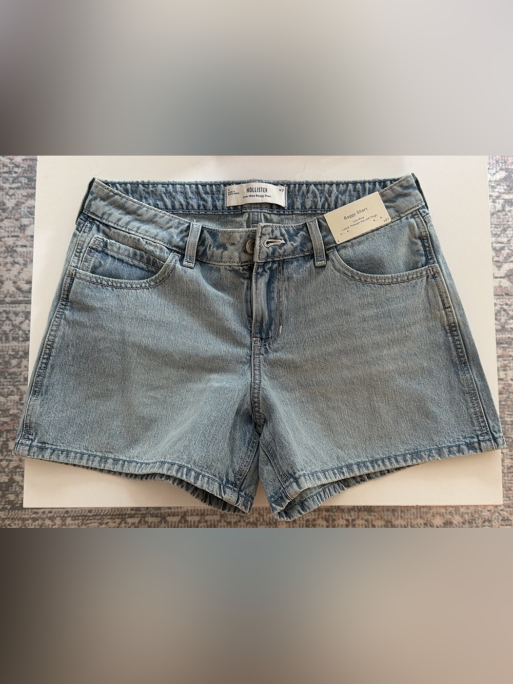 Hollister Low Rise Baggy Denim Shorts